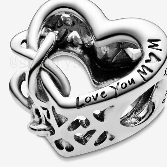 Pandora Beloved Mother Eternity Heart Charm - Picture 3 of 4